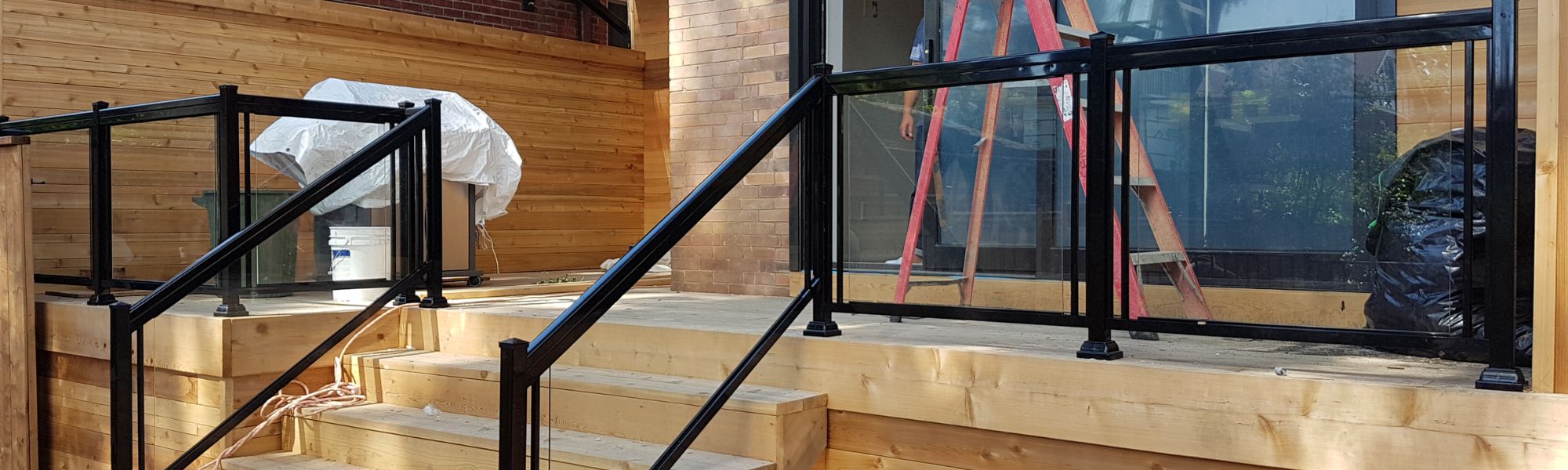 Exterior Glass Stair Railing